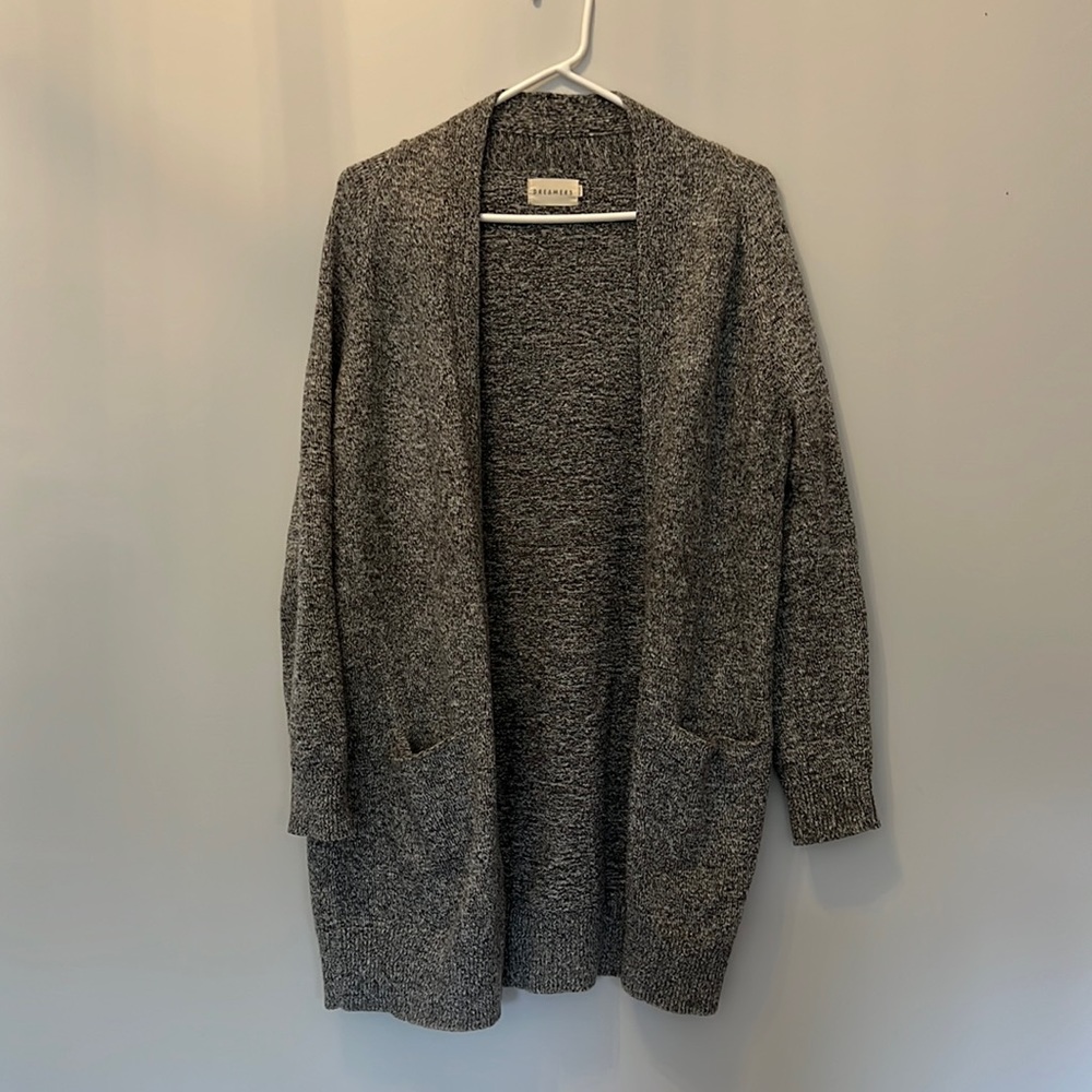 Cotton Blend Gray Cardigan